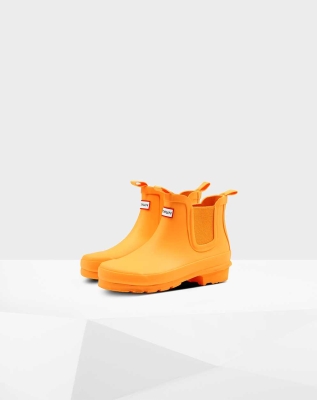 Kids' Hunter Original Big Chelsea Boots Orange | US0364971