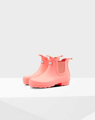 Kids' Hunter Original Big Chelsea Boots Pink | US4728659