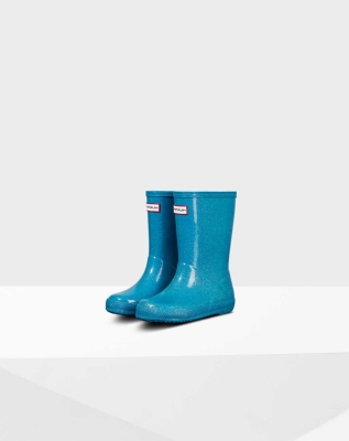 Kids' Hunter Original First Classic Starcloud Wellington Short Rain Boots Blue | US3094625