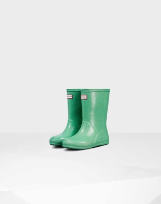 Kids' Hunter Original First Classic Starcloud Wellington Short Rain Boots Green | US5203618