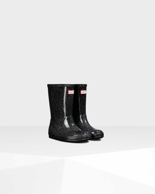 Kids' Hunter Original First Classic Starcloud Wellington Short Rain Boots Black | US6382014