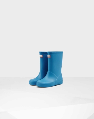 Kids' Hunter Original First Classic Wellington Short Rain Boots Blue | US0421937