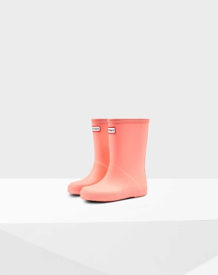 Kids' Hunter Original First Classic Wellington Short Rain Boots Pink | US3452108