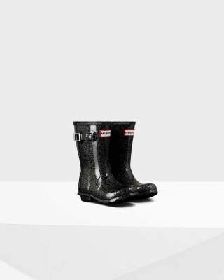 Kids' Hunter Original Little Starcloud Wellington Short Rain Boots Black | US0137694