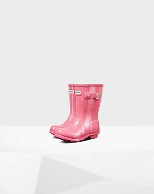 Kids' Hunter Original Little Starcloud Wellington Short Rain Boots Pink | US3057492