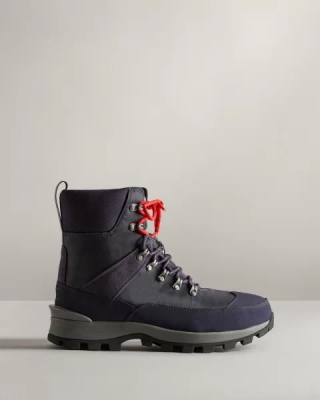 Men's Hunter Insulated Recycled Polyester Commando Boots Navy Blue | US7185639