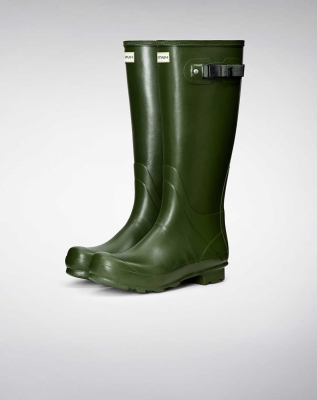 Men's Hunter Norris Field Wellington Tall Rain Boots Green | US3015928