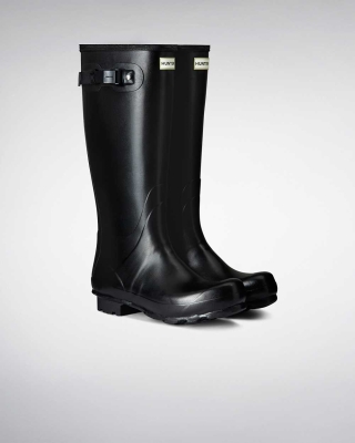 Men's Hunter Norris Field Wellington Tall Rain Boots Black | US8271460