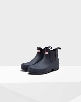 Men's Hunter Original Chelsea Boots Navy | US3274958