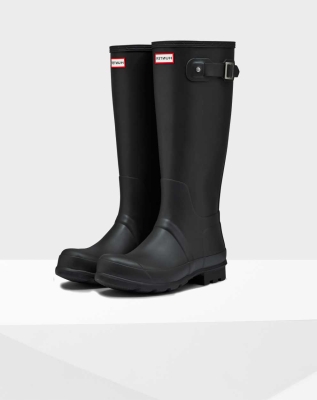 Men's Hunter Original Wellington Tall Rain Boots Black | US0548397