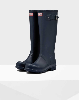 Men's Hunter Original Wellington Tall Rain Boots Navy | US3756108