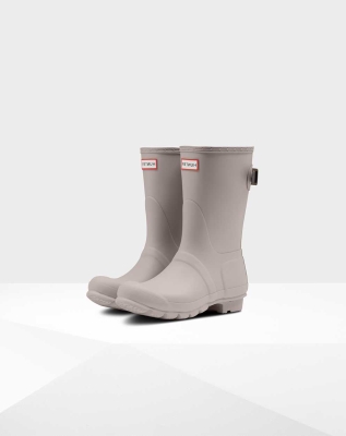 Women's Hunter Original Back Wellington Short Rain Boots Grey | US8164732