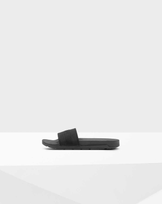 Women's Hunter Original Elastic Slides Black | US9362104