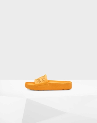 Women's Hunter Original Lightweight Moulded Slides Orange | US1685932