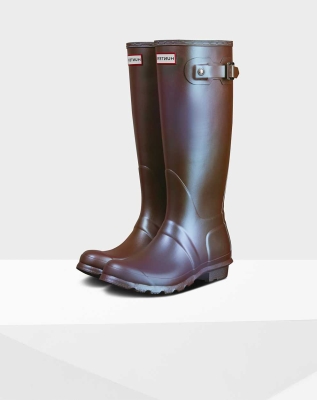 Women's Hunter Original Nebula Wellington Tall Rain Boots Purple | US8906723