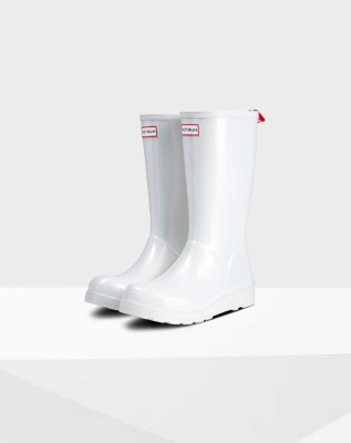 Women's Hunter Original Play Nebula Wellington Tall Rain Boots Silver | US8153206