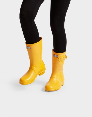 Women's Hunter Original Short Rain Boots Yellow | US8293415