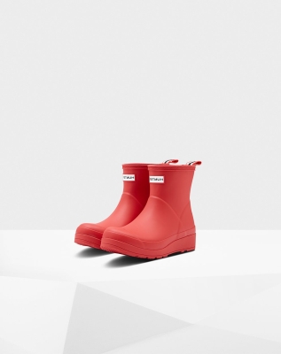 Women's Hunter Original Short Rain Play Boots Red | US7982306