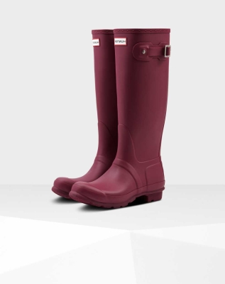 Women's Hunter Original Wellington Tall Rain Boots Red | US0539286