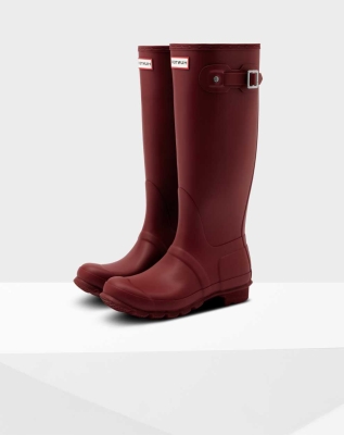 Women's Hunter Original Wellington Tall Rain Boots Red | US2874359