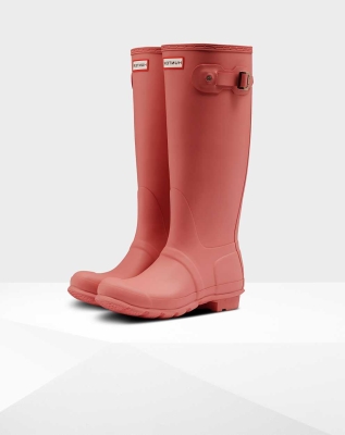 Women's Hunter Original Wellington Tall Rain Boots Pink | US3264870