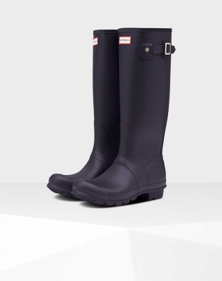 Women's Hunter Original Wellington Tall Rain Boots Purple | US7430962