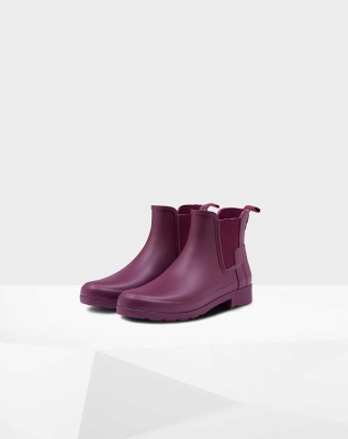 Women's Hunter Refined Slim Fit Chelsea Boots Purple | US7018356