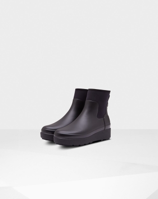 Women's Hunter Refined Slim Fit Neoprene Chelsea Boots Black | US0584219