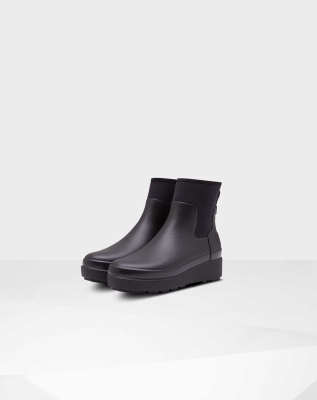 Women's Hunter Refined Slim Fit Neoprene Creeper Chelsea Boots Black | US6590438