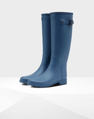 Women's Hunter Refined Slim Fit Wellington Tall Rain Boots Blue | US8593407