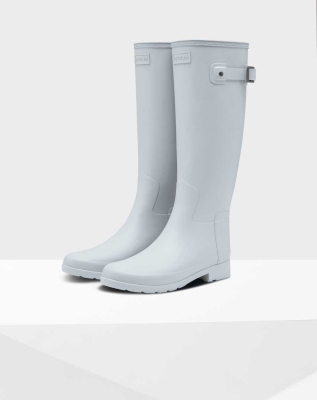 Women's Hunter Refined Slim Fit Wellington Tall Rain Boots Grey | US8975206