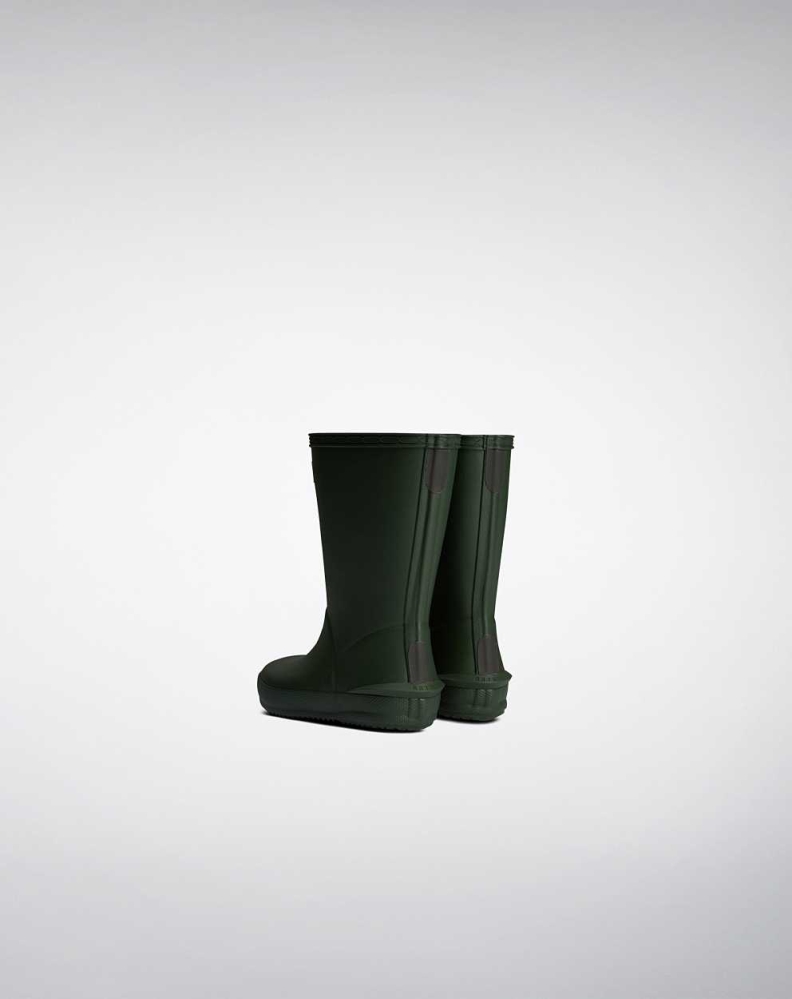 Kids' Hunter First Norris Wellington Short Rain Boots Green | US6492038