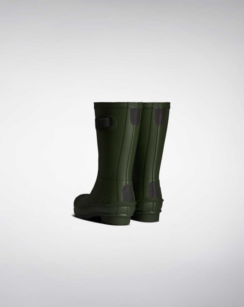 Kids' Hunter Norris Wellington Short Rain Boots Green | US2075183