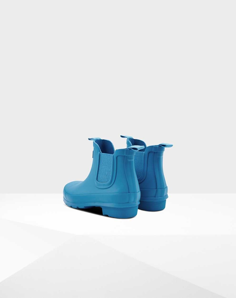 Kids' Hunter Original Big Chelsea Boots Blue | US3087546