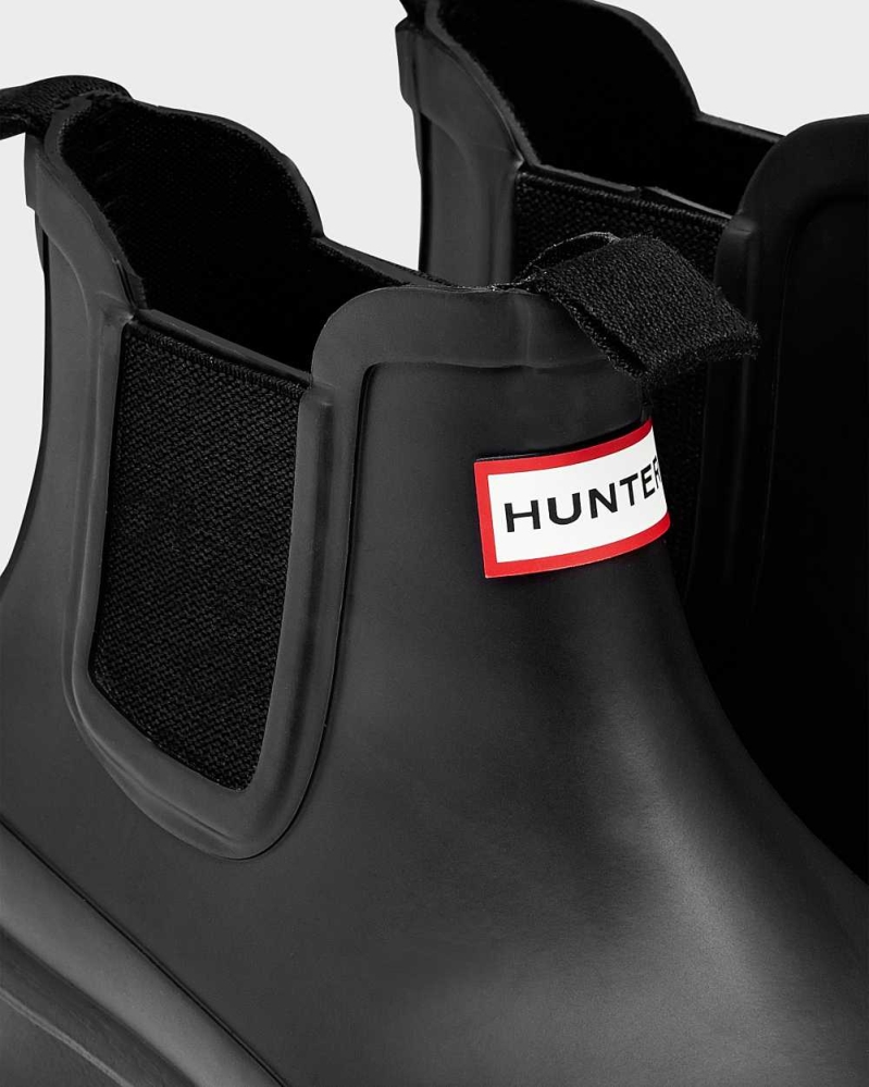 Kids' Hunter Original Big Chelsea Boots Black | US4728195