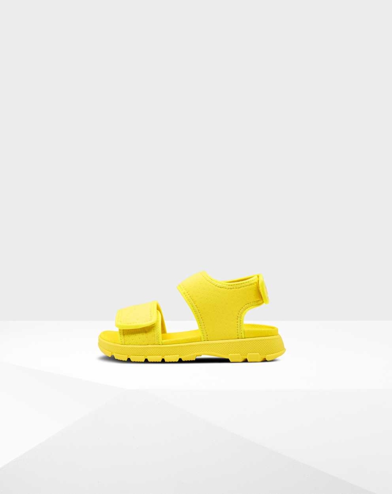 Kids' Hunter Original Big Outdoor Sandals Yellow | US2870156