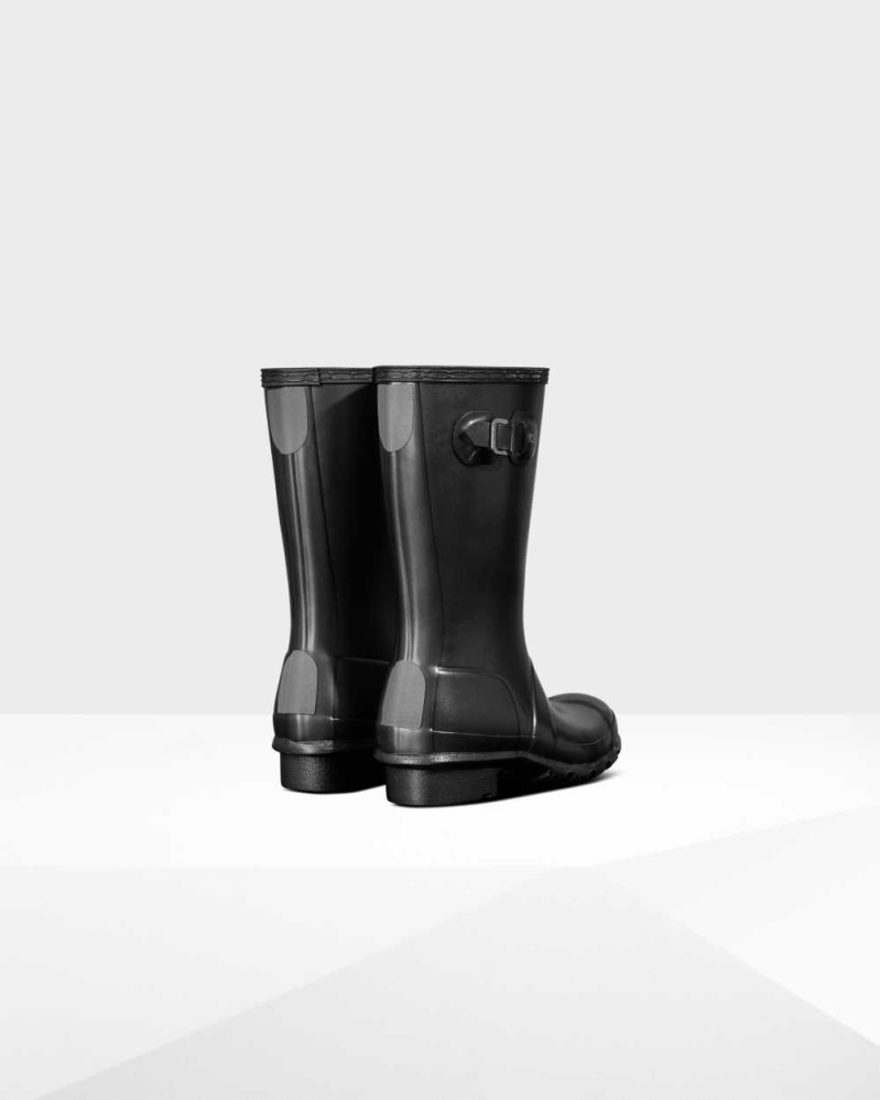 Kids' Hunter Original Big Pearlized Wellington Short Rain Boots Black | US2693140