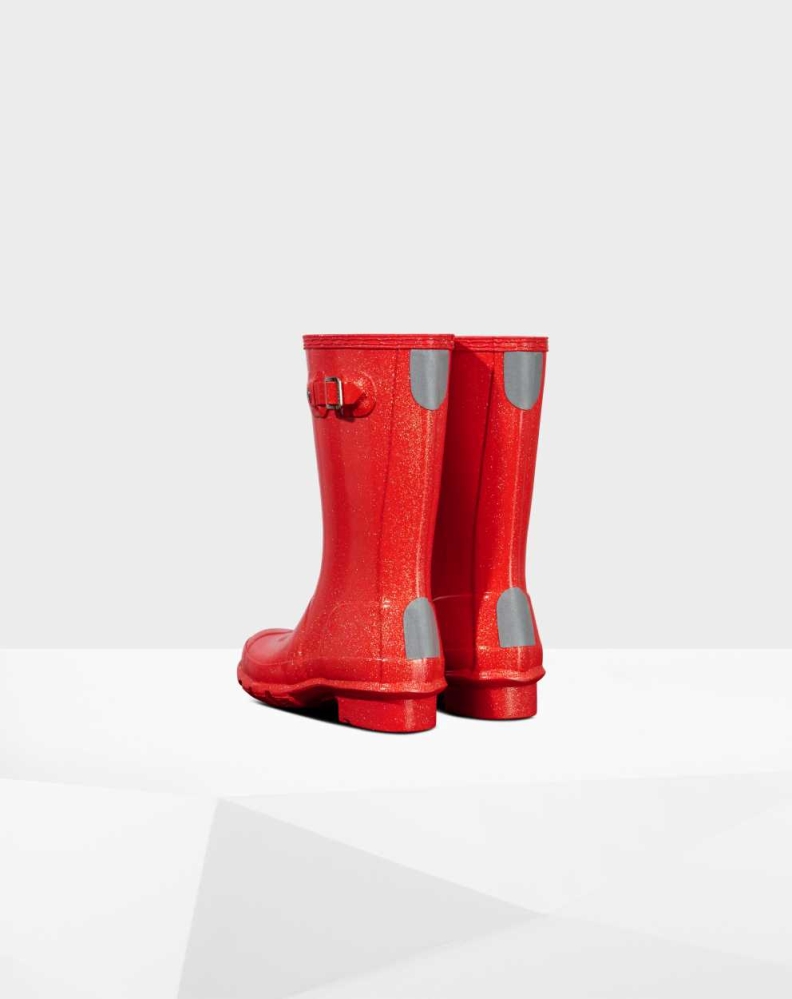 Kids' Hunter Original Big Starcloud Wellington Short Rain Boots Red | US3912046