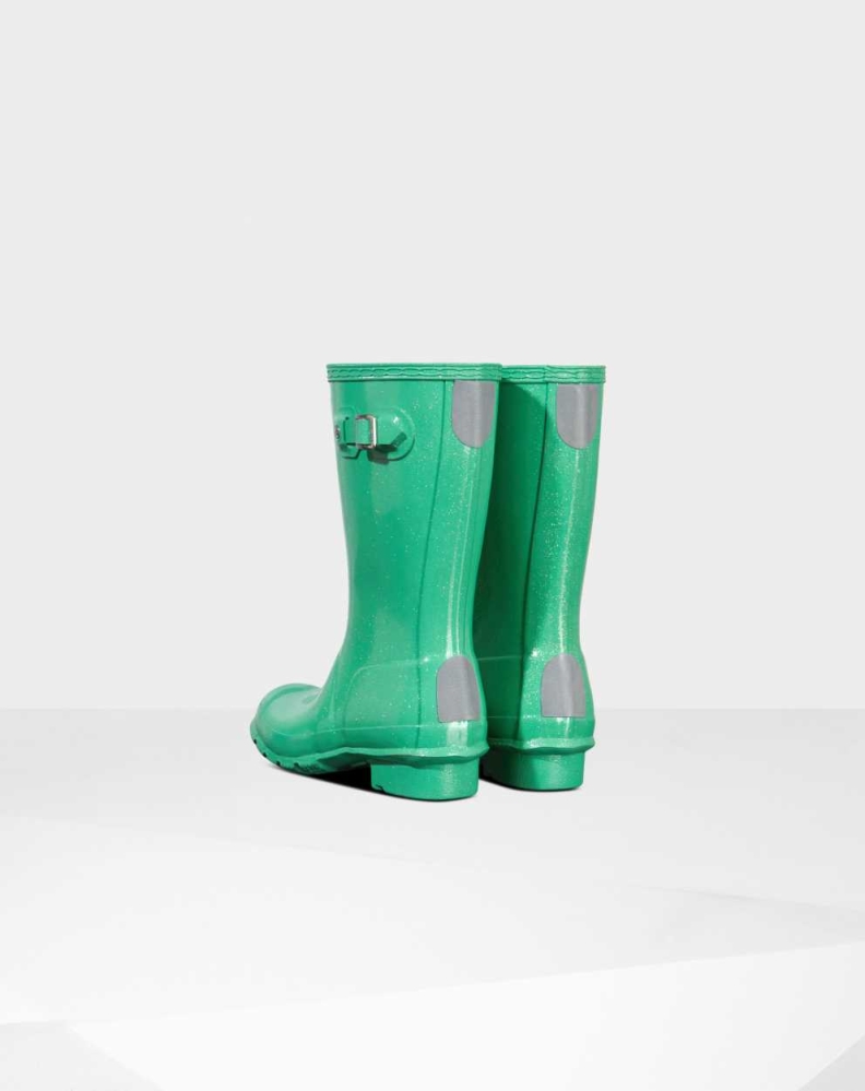 Kids' Hunter Original Big Starcloud Wellington Short Rain Boots Green | US5601948