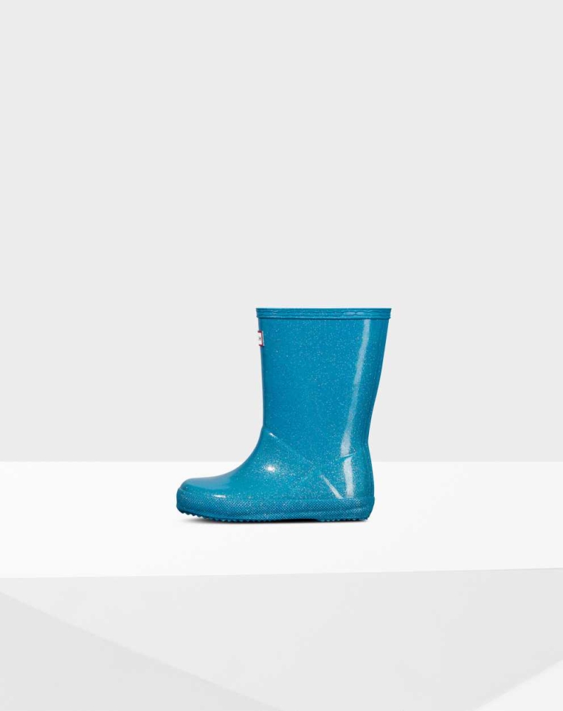 Kids' Hunter Original First Classic Starcloud Wellington Short Rain Boots Blue | US3094625