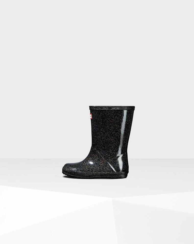 Kids' Hunter Original First Classic Starcloud Wellington Short Rain Boots Black | US6382014