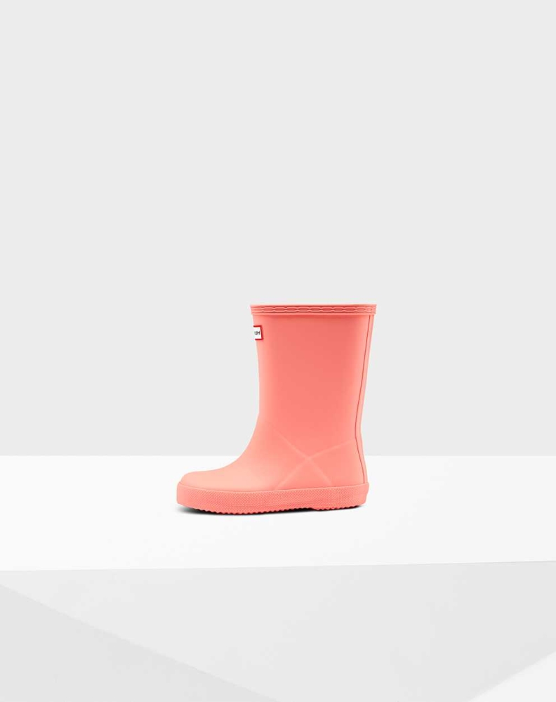 Kids' Hunter Original First Classic Wellington Short Rain Boots Pink | US3452108