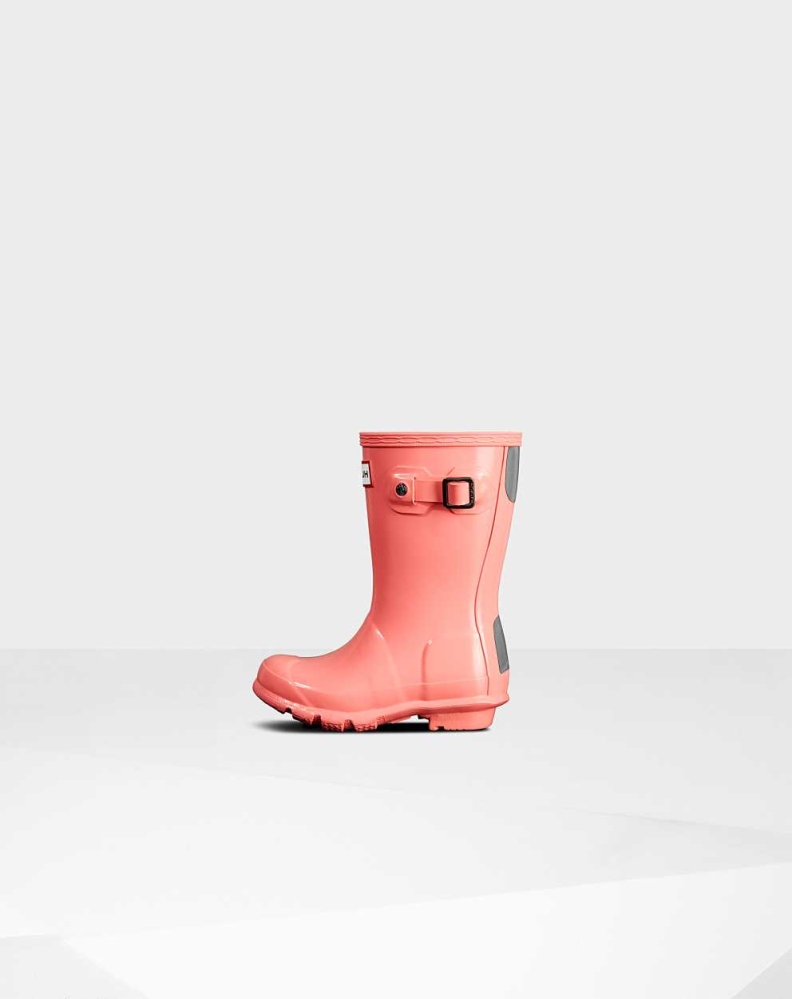 Kids' Hunter Original Little Gloss Wellington Short Rain Boots Pink | US0679543