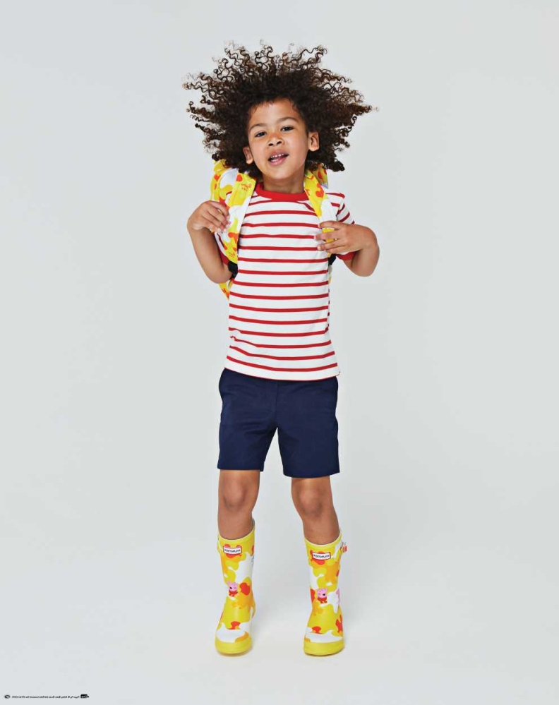 Kids' Hunter Original Little Peppa Pig Wellington Short Rain Boots Yellow | US2970456