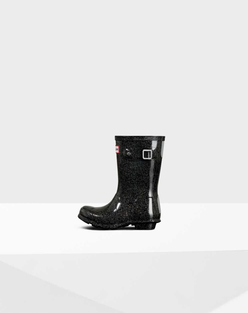 Kids' Hunter Original Little Starcloud Wellington Short Rain Boots Black | US0137694