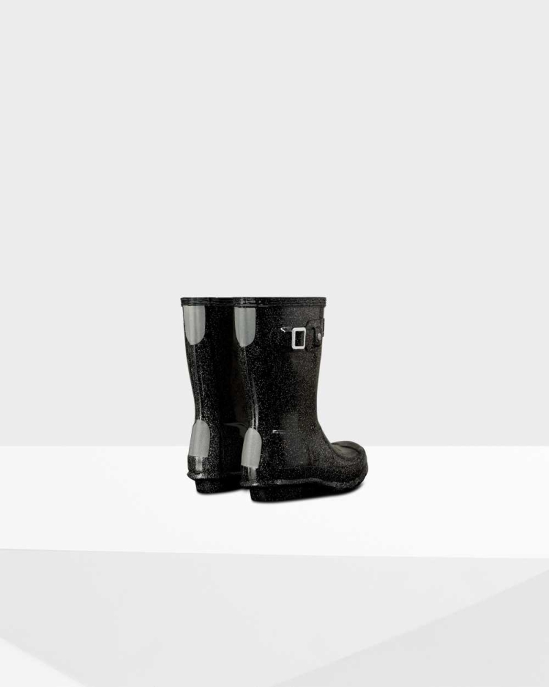 Kids' Hunter Original Little Starcloud Wellington Short Rain Boots Black | US0137694