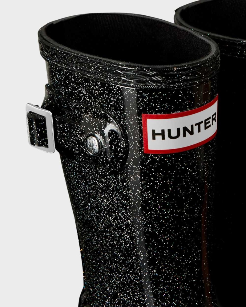 Kids' Hunter Original Little Starcloud Wellington Short Rain Boots Black | US0137694