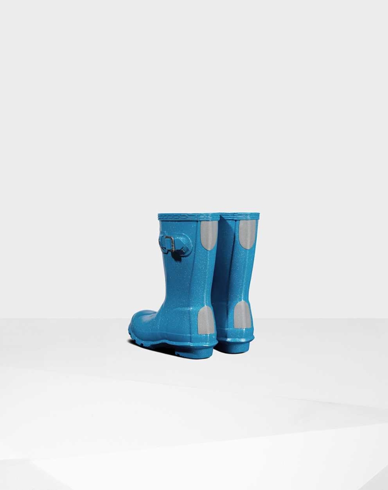 Kids' Hunter Original Little Starcloud Wellington Short Rain Boots Blue | US2078135