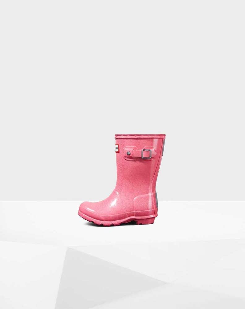 Kids' Hunter Original Little Starcloud Wellington Short Rain Boots Pink | US3057492