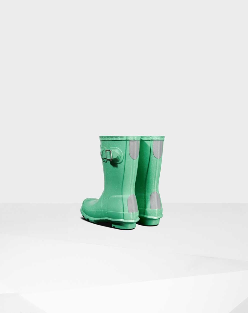 Kids' Hunter Original Little Starcloud Wellington Short Rain Boots Green | US4296371